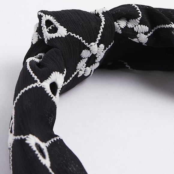 Torrid embroidered knot headband, black - Picture 2 of 4